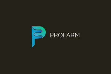 abstract, alphabet or letter P logo concept, hand-drawn abstract, creative vector logo for any business.Letter P Logo. P Letter Design, brand identity,