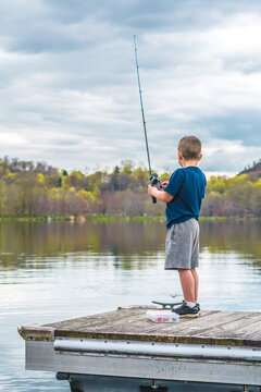Little boy fishing