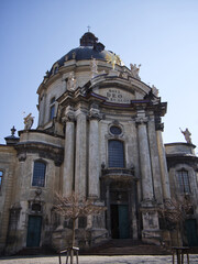 Obraz premium The Dominican church and monastery is a historical baroque complex of the church and monastery of the Dominican Order of the XVIII century in Lviv, an architectural monument of national significance.