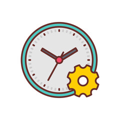 Time Management icon in vector. Logotype