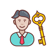 Business Key icon in vector. Logotype
