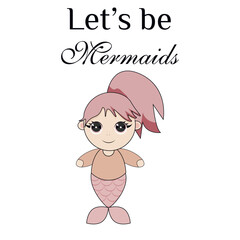 Mermaids vector cartoon illustration
