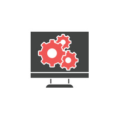 computer settings icons  symbol vector elements for infographic web
