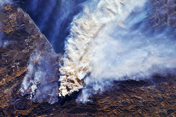 Forest fires, disasters from space. Elements of this image furnished by NASA