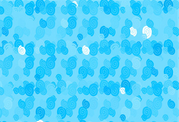 Naklejka na ściany i meble Light BLUE vector pattern with bubble shapes.