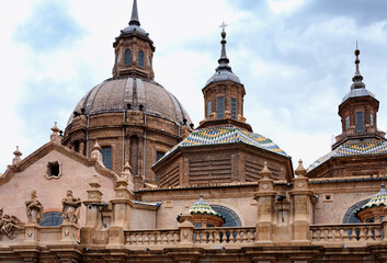 Obraz premium Nuestra Senora des Pilar Basilica, Saragossa, Zaragoza, Aragon, Spain, Europe