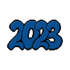 blue pixel inscription 2023