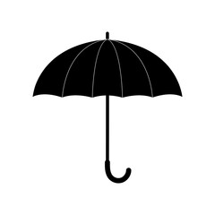 Umbrella icon. Vector illustration of rain protection symbol. Flat design isolated on white background.