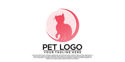 Pet logo design with creative unique style Premium Vector part 2