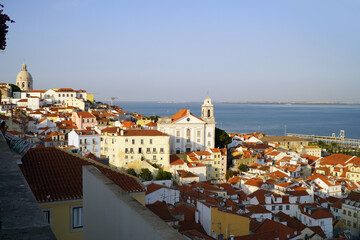 Fototapeta premium Lisbon, Portugal. July, 2022. Street views in summer
