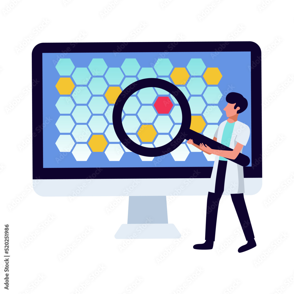 Wall mural Computer Cell Search Composition