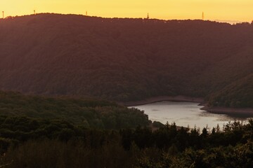 view of the rursee during sunset