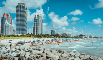 city skyline beach south pointe people lifestyle miami 