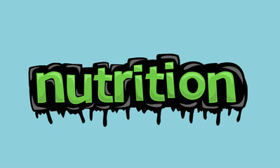 NUTRITION background writing vector design