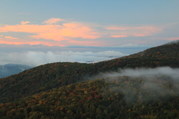 sunrise in the mountains