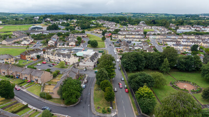 Ennis is the county town of County Clare ,view of colorful streets and neighborhoods, Ireland,...