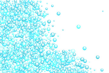 Soap bubbles vector background. Shower concept backdrop.