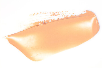 Make-up foundation bb-cream smudge powder creamy white isolated background