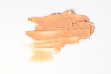 Make-up foundation bb-cream smudge powder creamy white isolated background