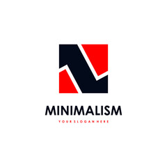 Fototapeta premium Minimal logo symbol concept template for financial companies. Creative icon design for business. Bright element icon template.