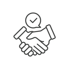 Partnership and agreement icons  symbol vector elements for infographic web