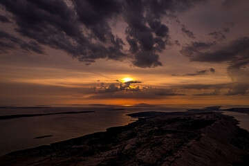 sunset on the sea, Pag, Croatia