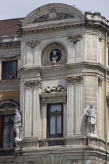 Detail of the facade of the Town Hall of Bilbao
