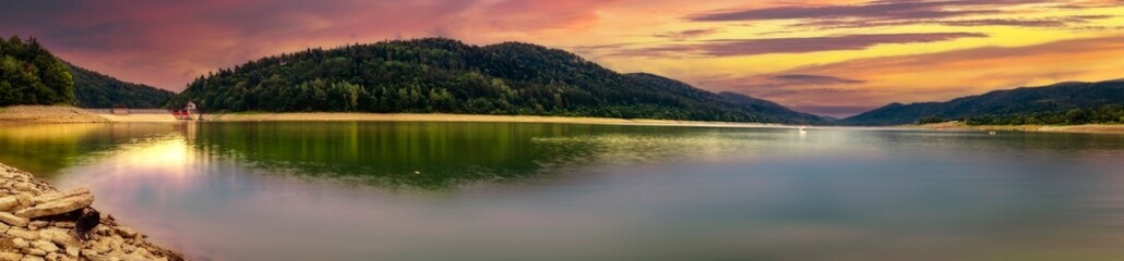 sunrise over the lake