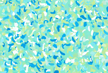 Light Blue, Yellow vector template with memphis shapes.