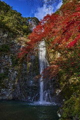 Mino Waterfall in Autumn	