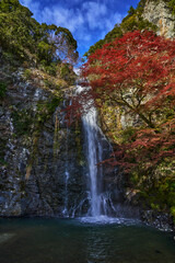 Fototapeta na wymiar Mino Waterfall in Autumn 