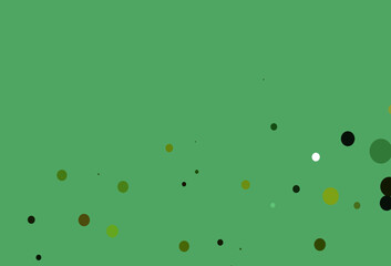 Light Green, Yellow vector backdrop with dots.