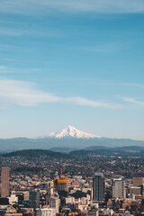 Mount Hood as seen from Pittock Mansion, Portland, Oregon 