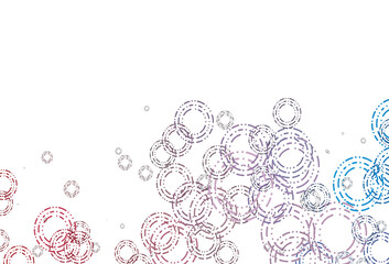 Light Blue, Red vector template with circles.