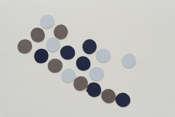 paper circles or dots on blank paper