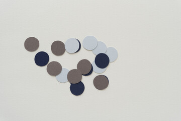 paper dots or circles on blank paper