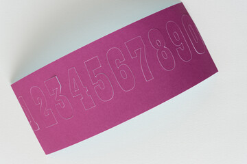 paper with number outlines