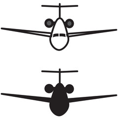 Vector illustration of a twin-jet airliner