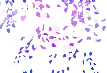 Light pink, blue vector texture with random forms.