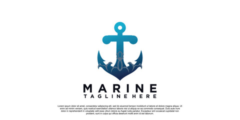 Marine Achor logo design with creative unique style Premium Vector part 1 © ALIF JATI KUSUMA