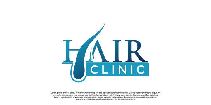 Hair clinic logo design vector with creative unique premium vector part 4