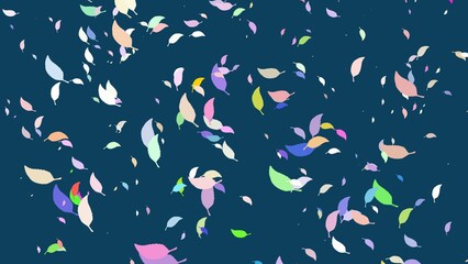 floral background with colorful leaves 