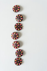 floral vintage buttons on paper