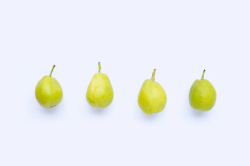 Pears isolated on white background.