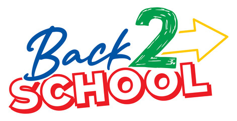 Back 2 School Graphic | Back To School Clipart for Teachers, Retail Stores and More | Education Banner for Social Media and Print