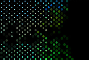 Dark Green, Yellow vector texture with disks.