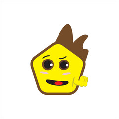 Sticker emoticon icon design illustration template web