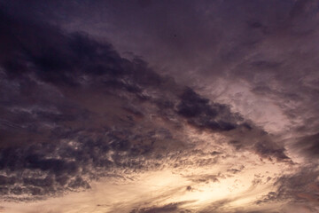 sunset in the clouds