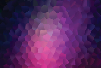 Dark Purple, Pink vector texture with colorful hexagons.