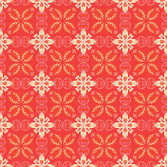 Garden Nature Seamless Pattern Floral Background Damask Aboriginal Ornament Art